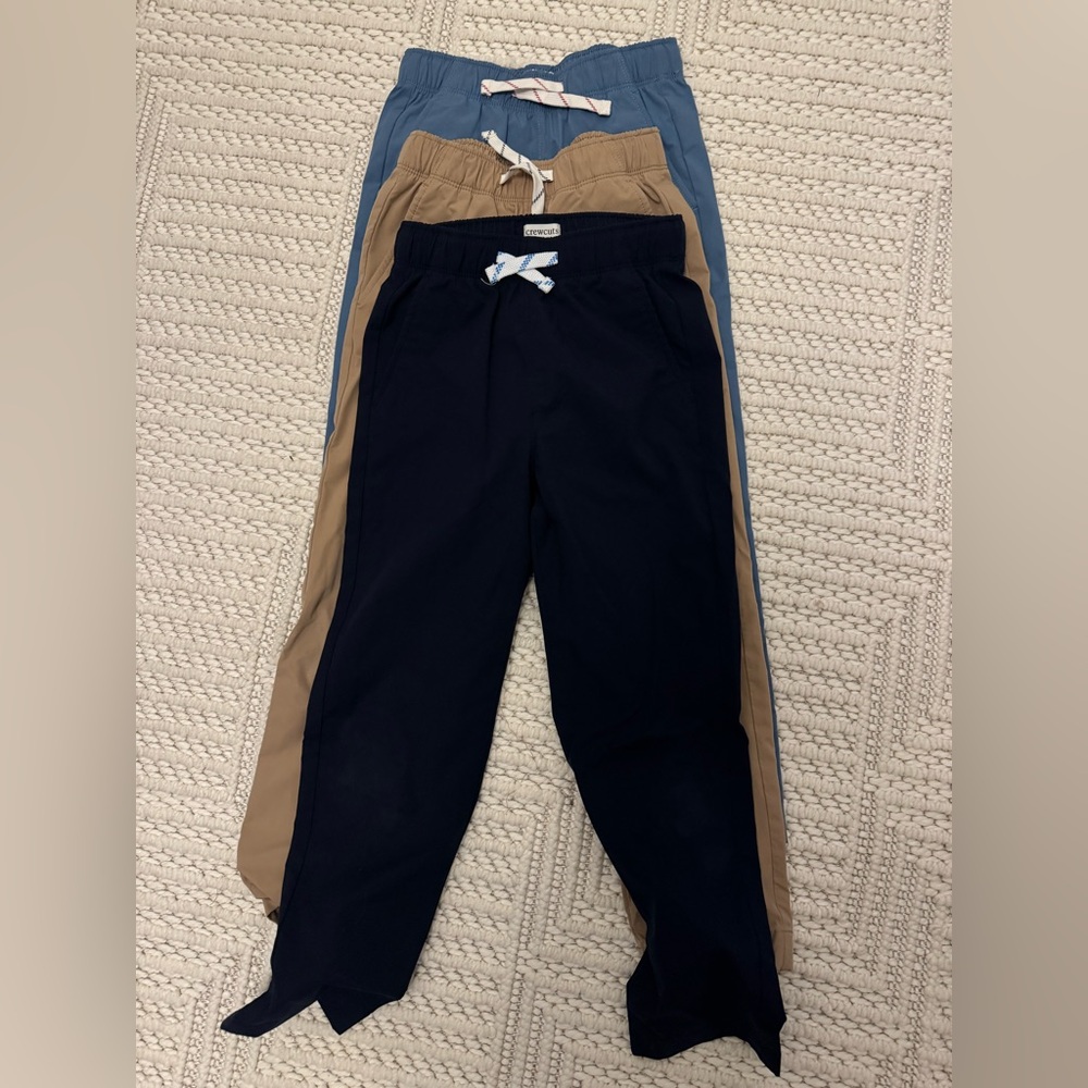 Crewcuts Kids Joggers in Navy, Tan, and Blue